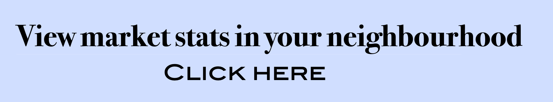 Market statistics in different Toronto neighbourhoods